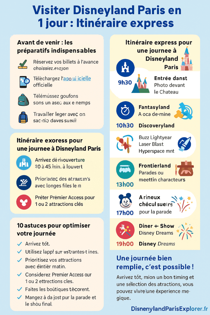 visiter disneyland paris en 1 jour itineraire express disneylandparisexplorer