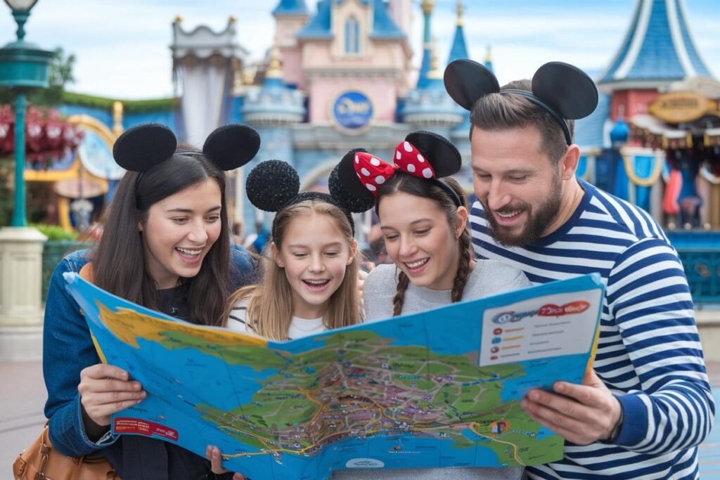 looking at a map of disneyland paris looking at a map of disneyland paris