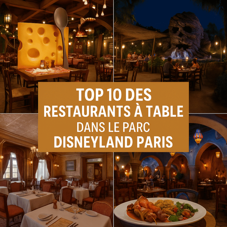 Restaurants à table Disneyland Paris avec décors immersifs et plats savoureux