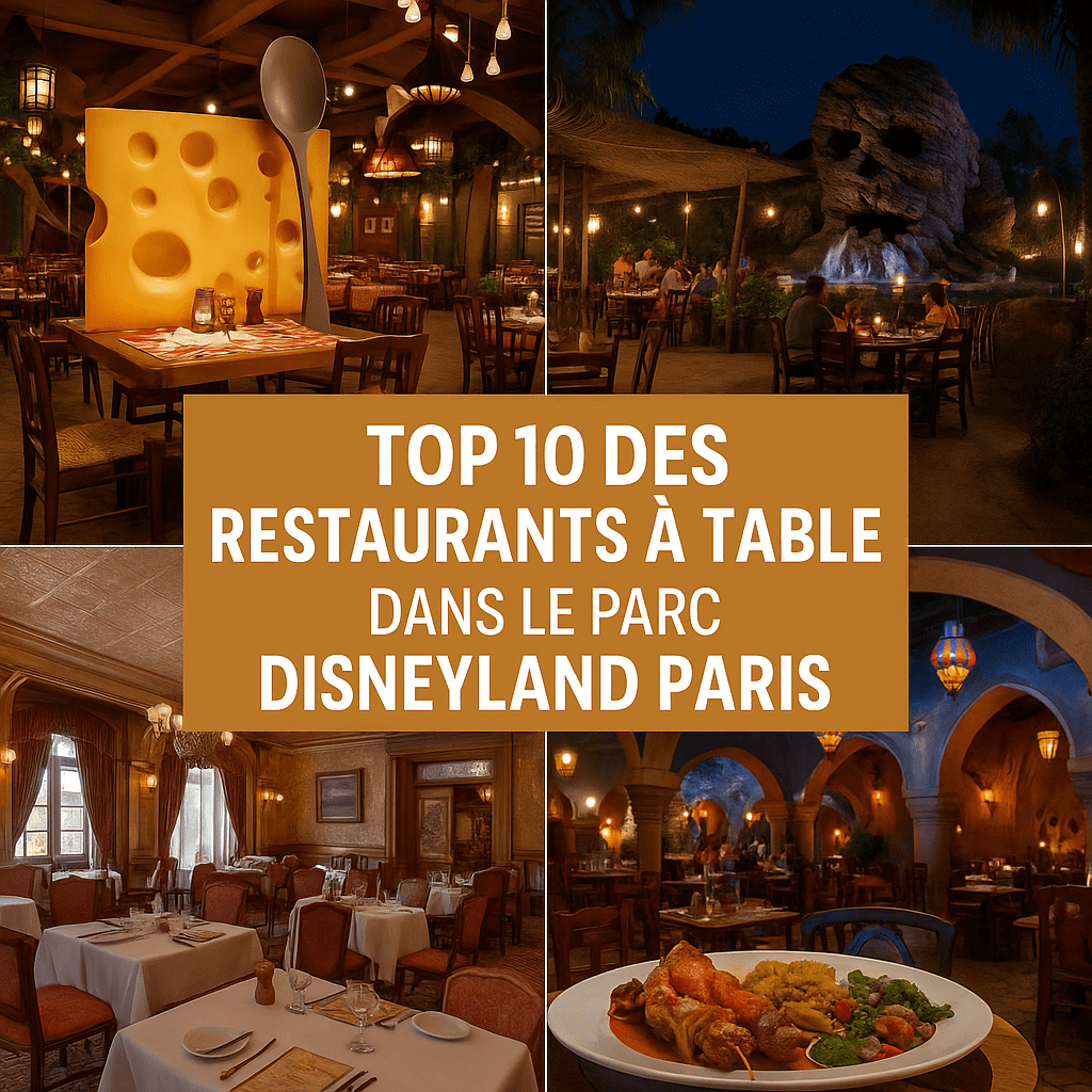 Restaurants à table Disneyland Paris avec décors immersifs et plats savoureux