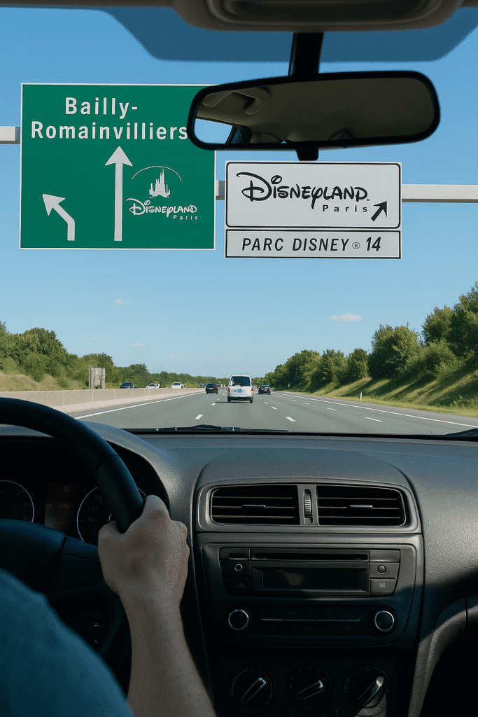 Trajet en voiture vers Disneyland Paris