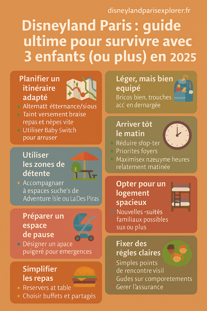 infographie disneyland paris famille nombreuse astuces