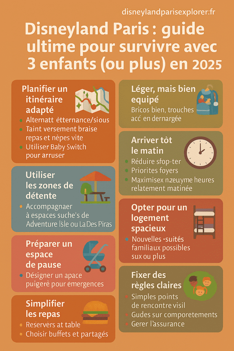 infographie disneyland paris famille nombreuse astuces