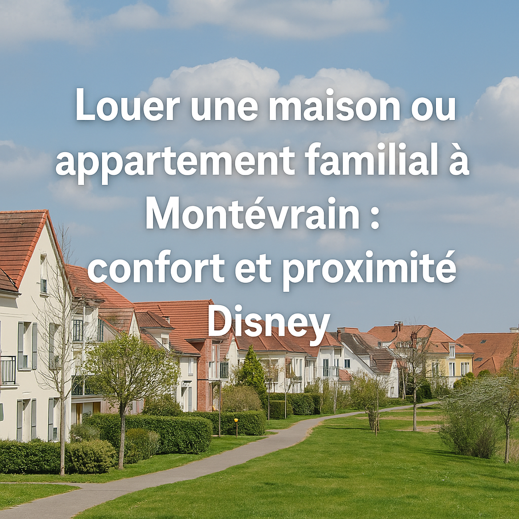 Location d’une maison ou appartement familial à Montévrain, proche de Disneyland Paris, alliant confort et proximité.